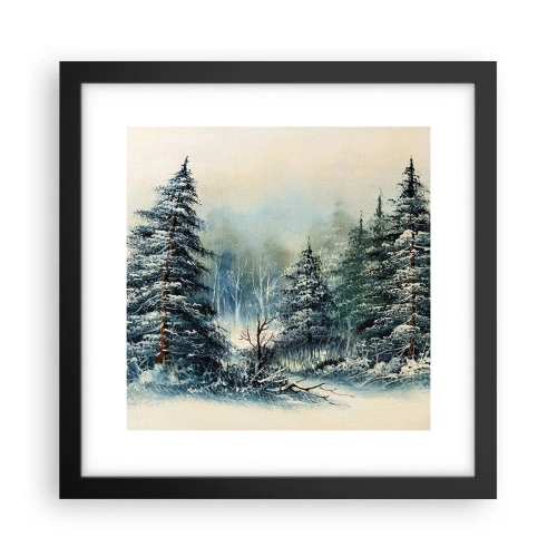 Plakát v černém rámu - Připravení na Vánoce - 30x30 cm