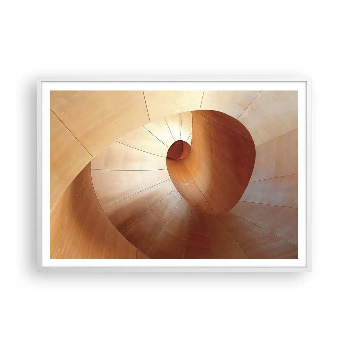 Plakát v bílém rámu - Architektonická serpentina - 100x70 cm
