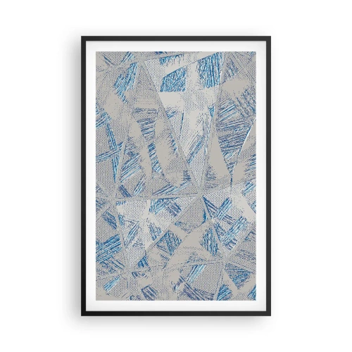 Plakát v černém rámu - V šedomodrém labyrintu - 61x91 cm