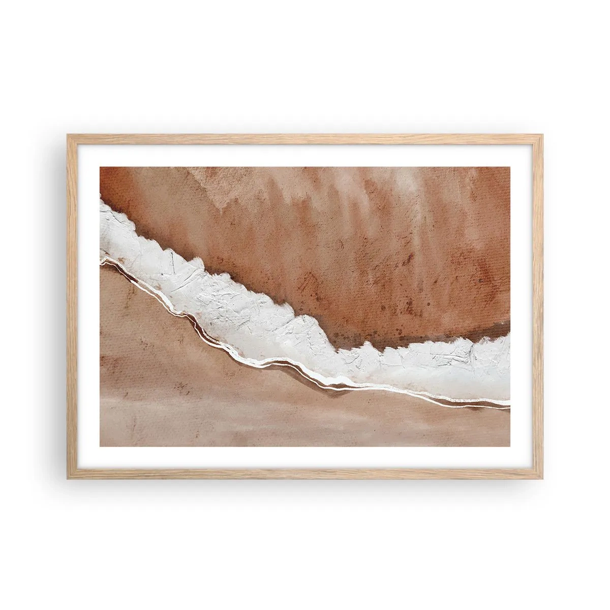 Plakát v rámu světlý dub - V zemitých barvách - 70x50 cm
