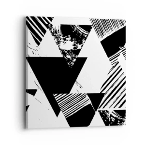 Obraz na plátně - Déšť trojúhelníků - 40x40 cm