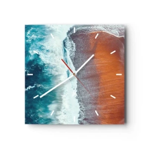 Nástěnné hodiny - Dotek oceánu - 30x30 cm