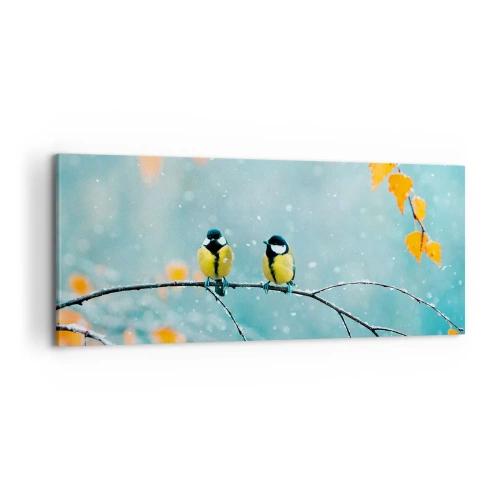 Obraz na plátně - Ptačí drby - 100x40 cm