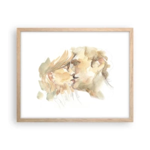 Plakát v rámu světlý dub - Nalezena polovina? - 50x40 cm