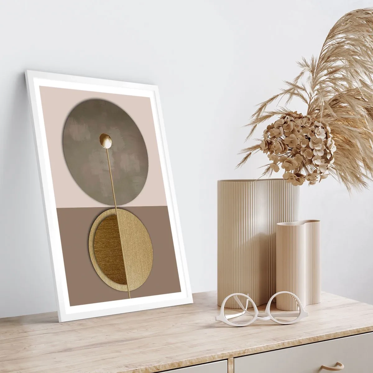 Plakát v bílém rámu - Dokonalá rovnováha - 30x40 cm