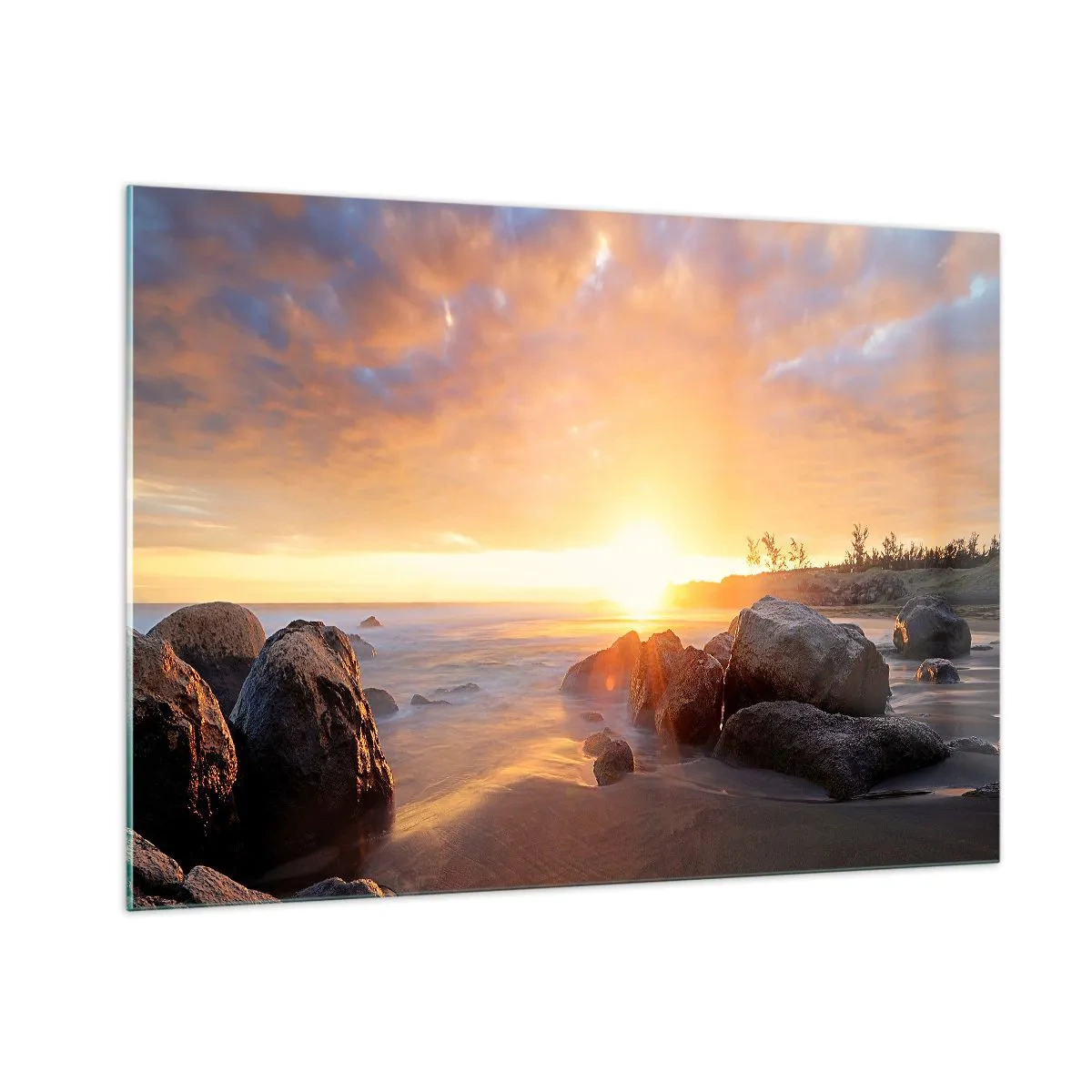 Obraz na skle - Světlý večerní vánek - 100x70 cm