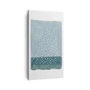 Obraz na plátně - Pěstováno na modři - 45x80 cm