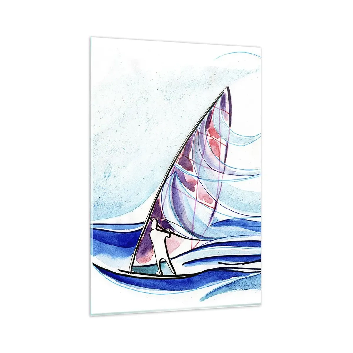 Obraz na skle - S větrem v rytmu vln - 80x120 cm