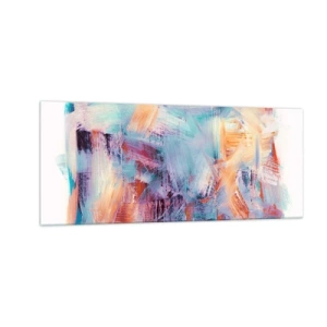 Obraz na skle - Barevný nepořádek - 100x40 cm
