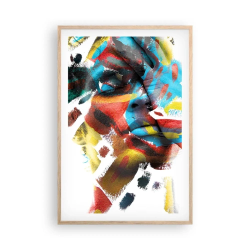Plakát v rámu světlý dub - Pestrá osobnost - 61x91 cm