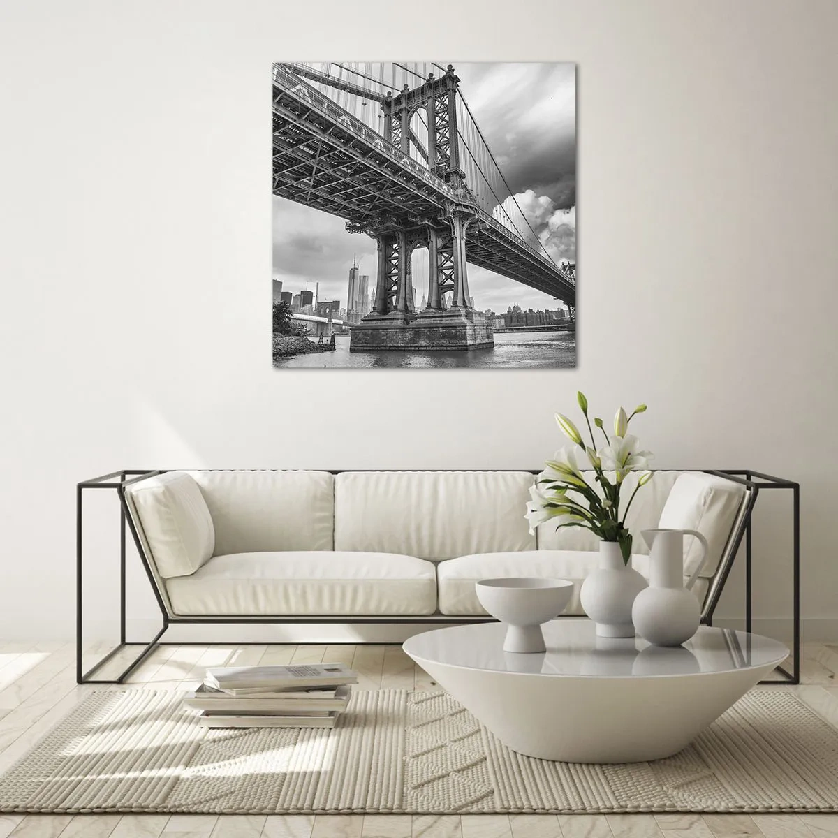 Obraz na skle - Do srdce města - 40x40 cm