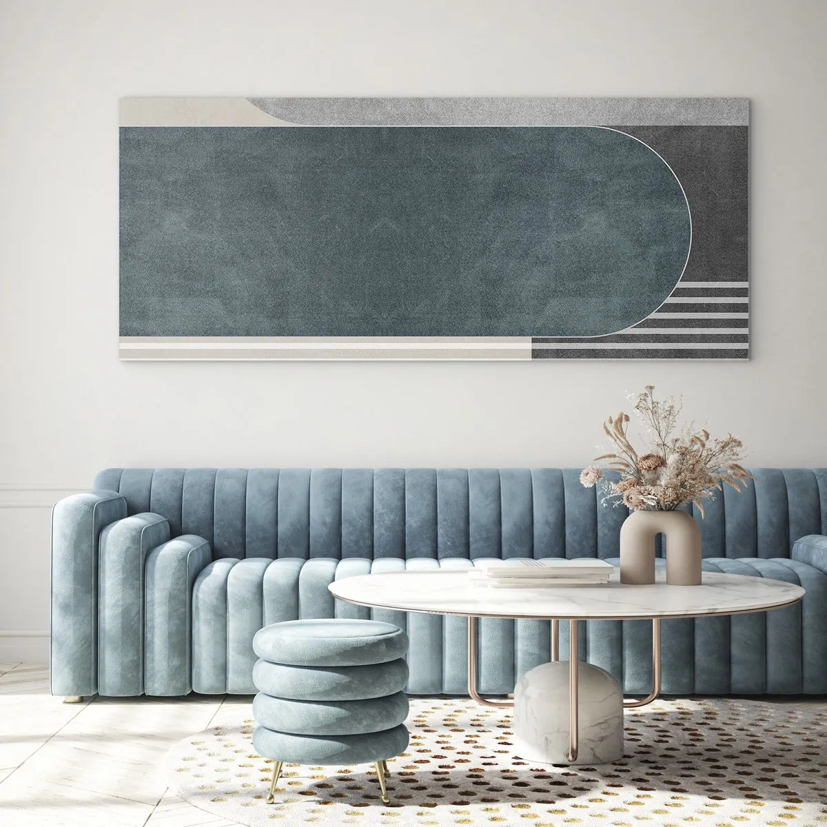 Obraz na skle - Kompozice na úrovni - 140x50 cm