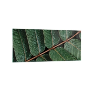 Obraz na skle - V zeleném rytmu - 120x50 cm