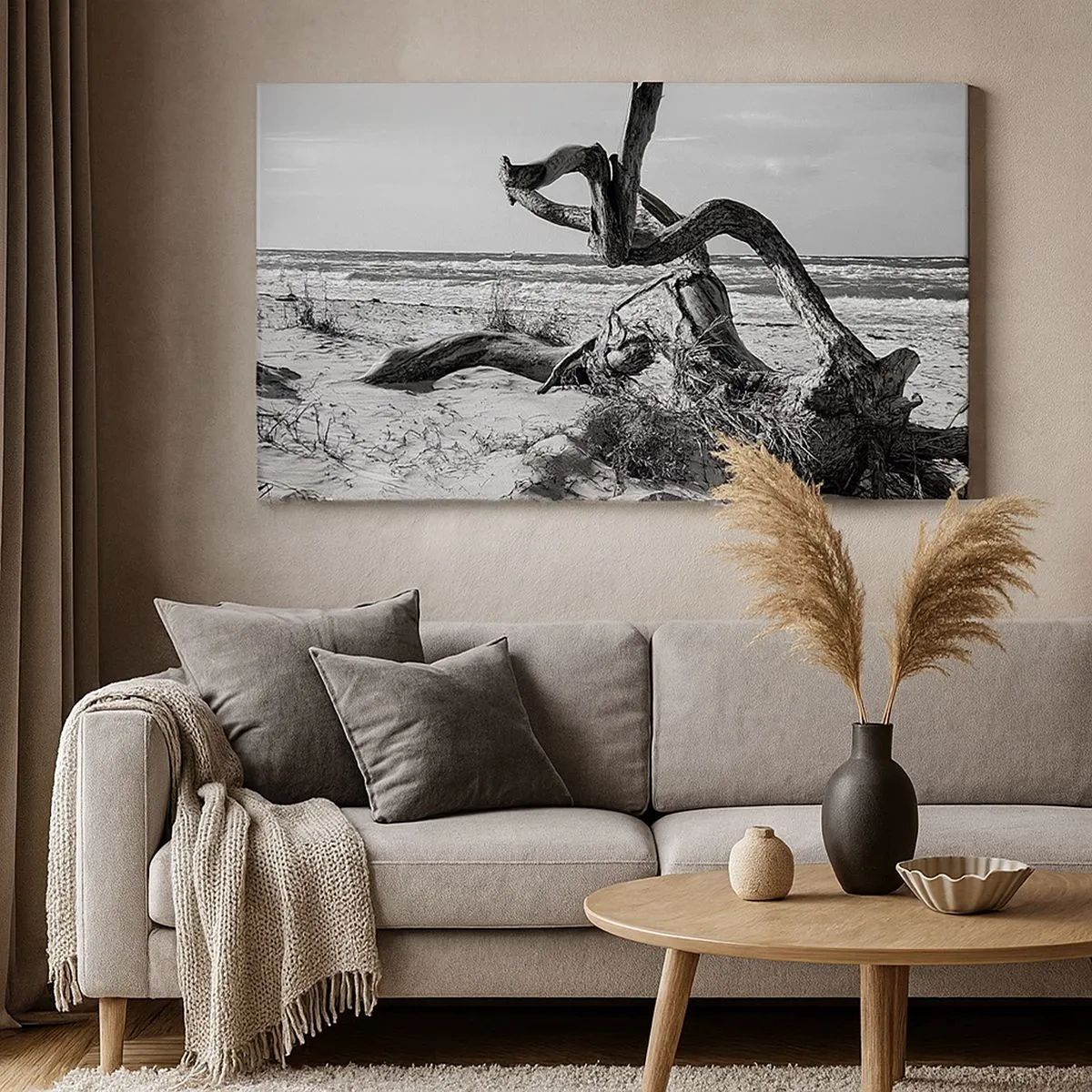 Obraz na plátně - Mořská socha - 100x40 cm