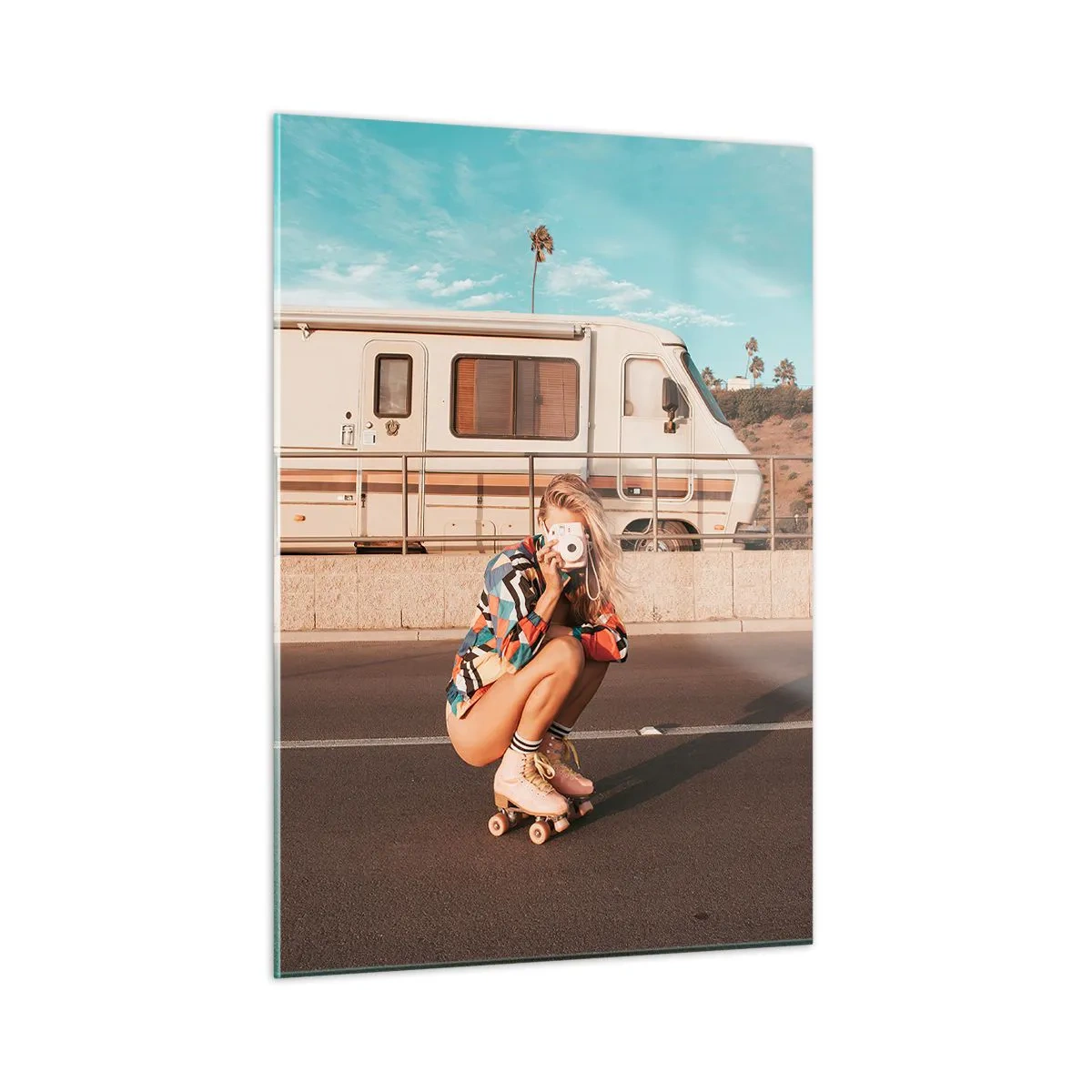 Obraz na skle - Usmějte se! - 50x70 cm