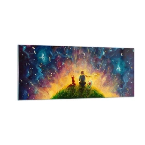 Obraz na skle - Láska a přátelství - celý svět - 100x40 cm