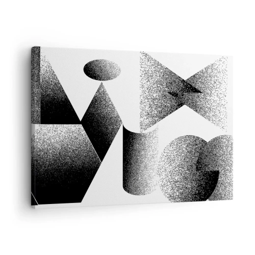 Obraz na plátně - Geometrie složená z úhlů a oválných tvarů - 70x50cm - Úhly a ovály - Moderní nástěnná dekorace do obývacího pokoje a ložnice ARTTOR