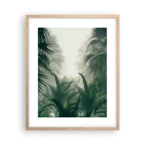 Plakát v rámu světlý dub - Tropická záhada - 40x50 cm