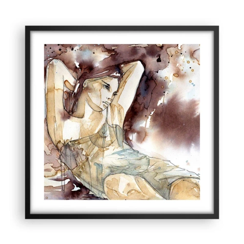 Plakát v černém rámu - V náladě lila - 50x50 cm