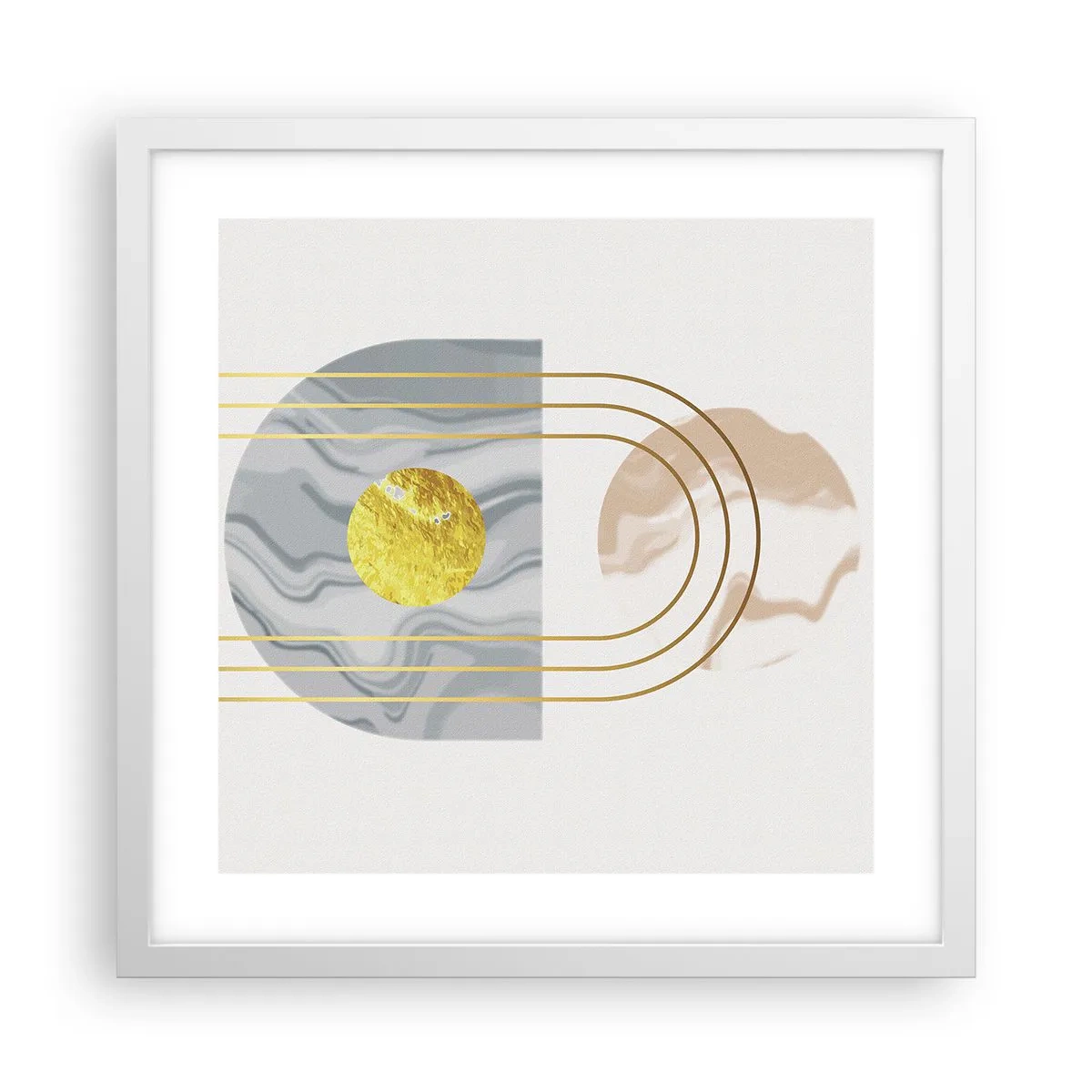 Plakát v bílém rámu - Jas a zářivost - 40x40 cm