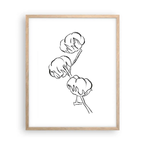 Plakát v rámu světlý dub - Bavlněné chmýří - 40x50 cm