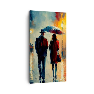 Obraz na plátně - Městská love story - 45x80 cm