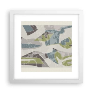 Plakát v bílém rámu - Kompozice za sklem - 30x30 cm