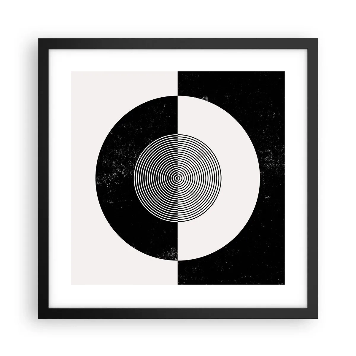 Plakát v černém rámu - Harmonie v černé a bílé - 40x40 cm