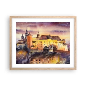 Plakát v rámu světlý dub - Historie a pohádka - 50x40 cm