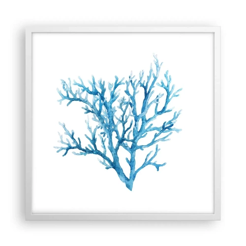 Plakát v bílém rámu - Mořský filigrán - 50x50 cm
