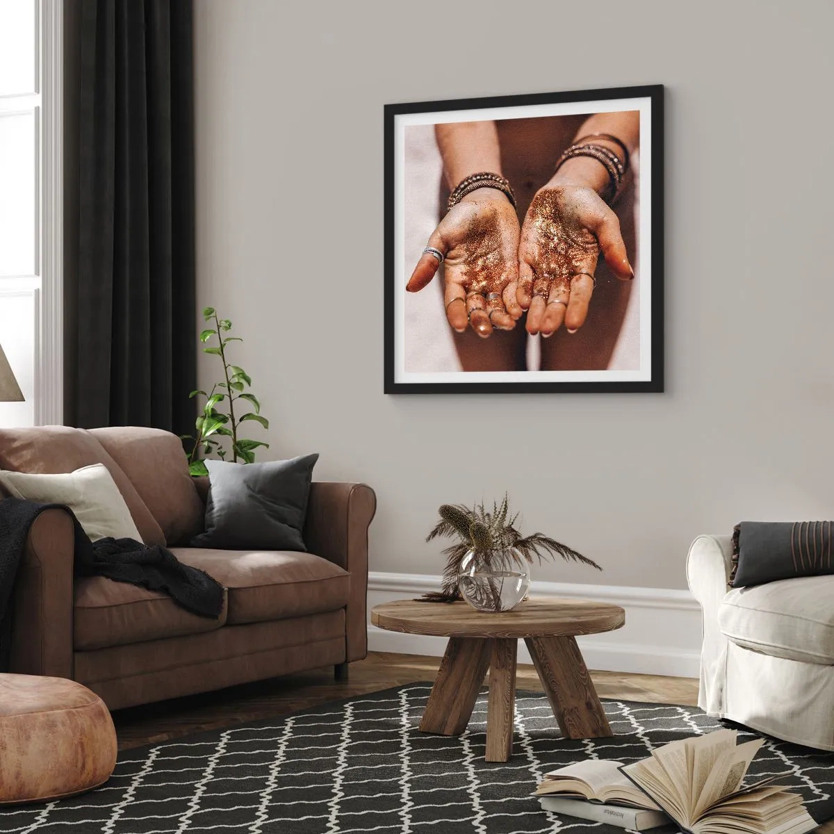 Plakát v černém rámu - Dárek pro tebe - 60x60 cm