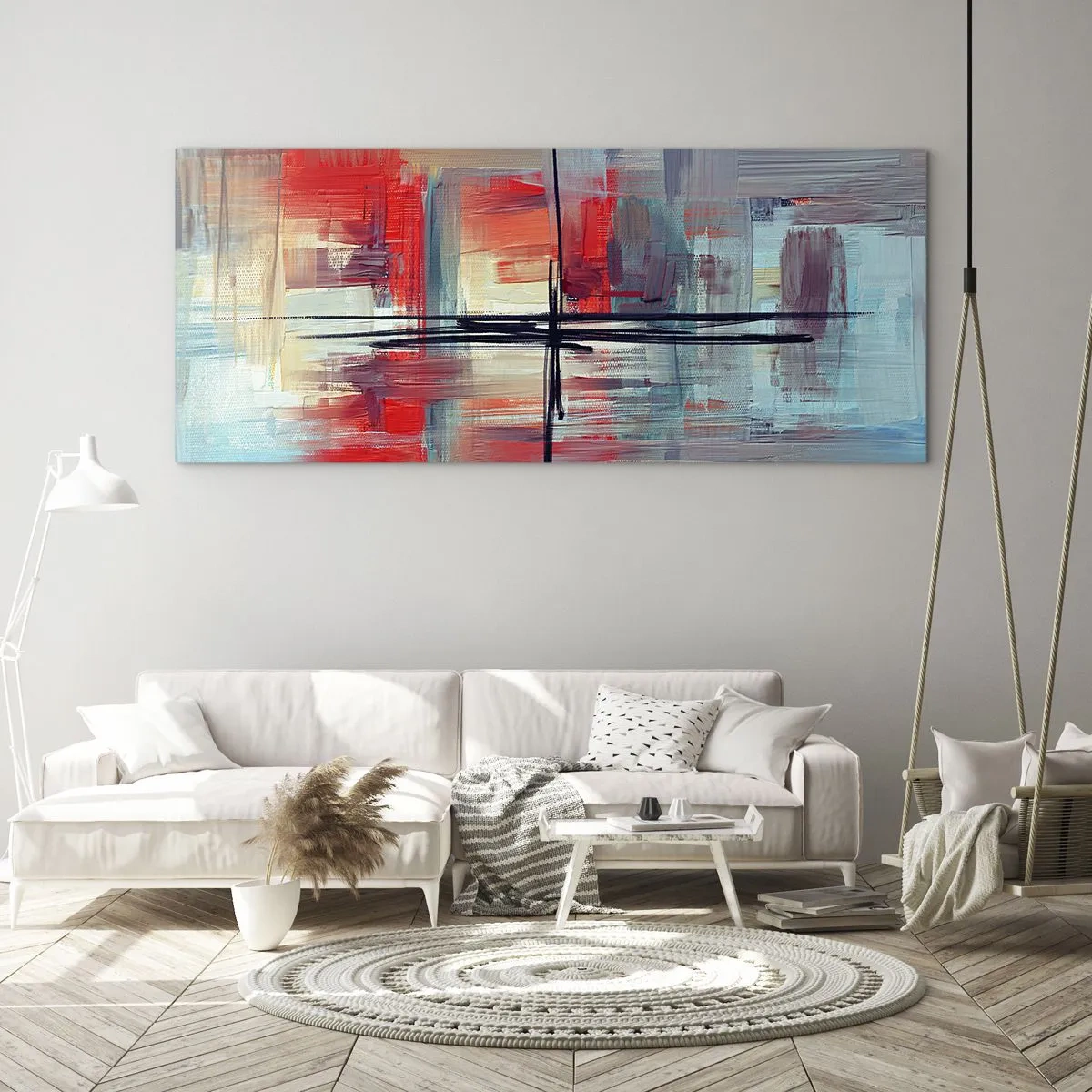 Obraz na skle - Krajina v neznámé dimenzi - 100x40 cm