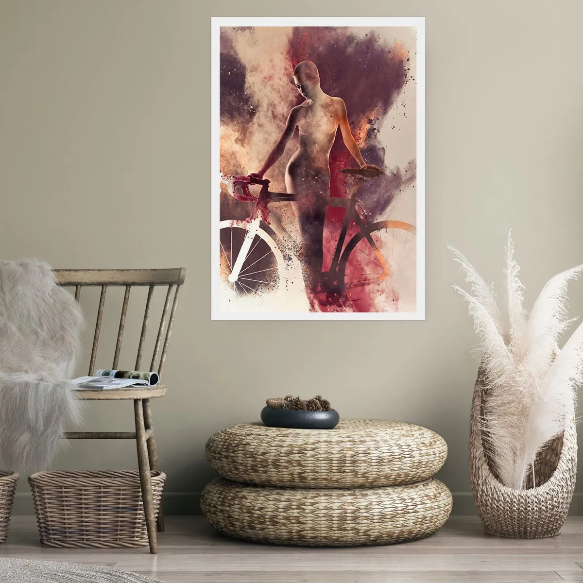 Plakát - Cyklistická duše v mramorových tvarech - 50x70 cm