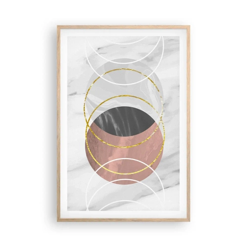 Plakát v rámu světlý dub - Hudba sfér - 61x91 cm
