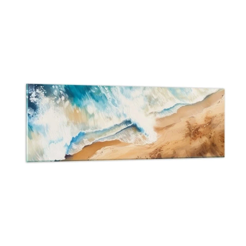 Obraz na skle - Vlna, která se vrací - 90x30 cm