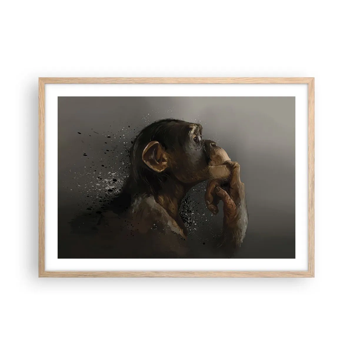 Plakát v rámu světlý dub - Určitě myslitel - 70x50 cm