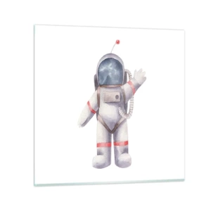 Obraz na skle - Tak zatím! - 40x40 cm