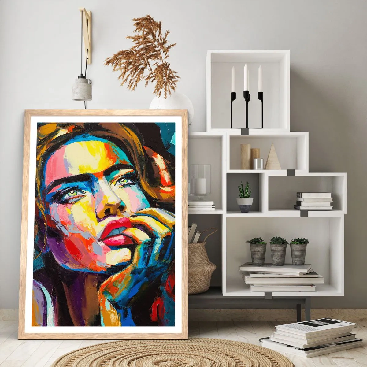Plakát v rámu světlý dub - Sny, jak ptáci letí oblohou - 30x40 cm