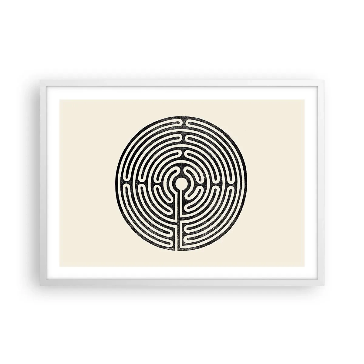 Plakát v bílém rámu - Tajemný řád - 70x50 cm