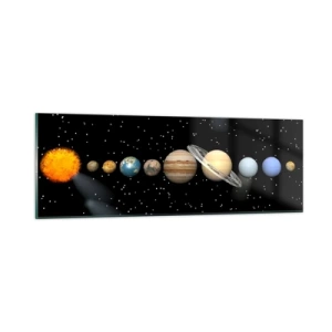 Obraz na skle - A planety šílejí, šílejí… - 90x30 cm