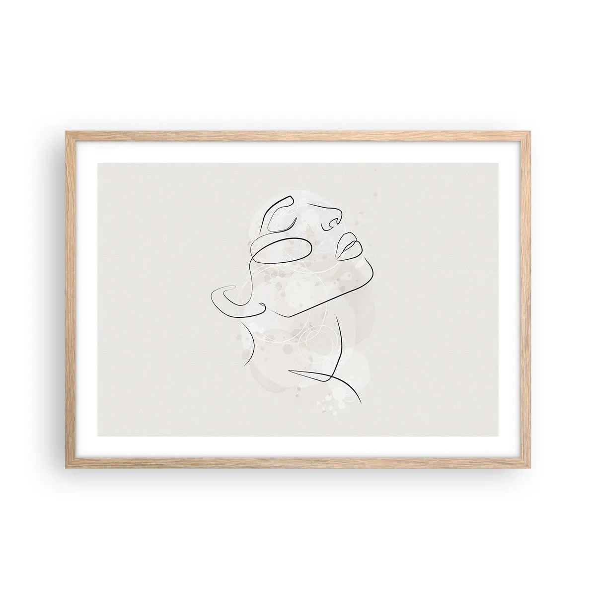 Plakát v rámu světlý dub - Náčrt snu - 70x50 cm