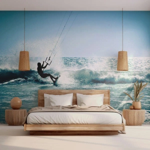 Fototapeta na míru Premium Canvas - Nechte se unést - Sport, kitesurfing, Moře