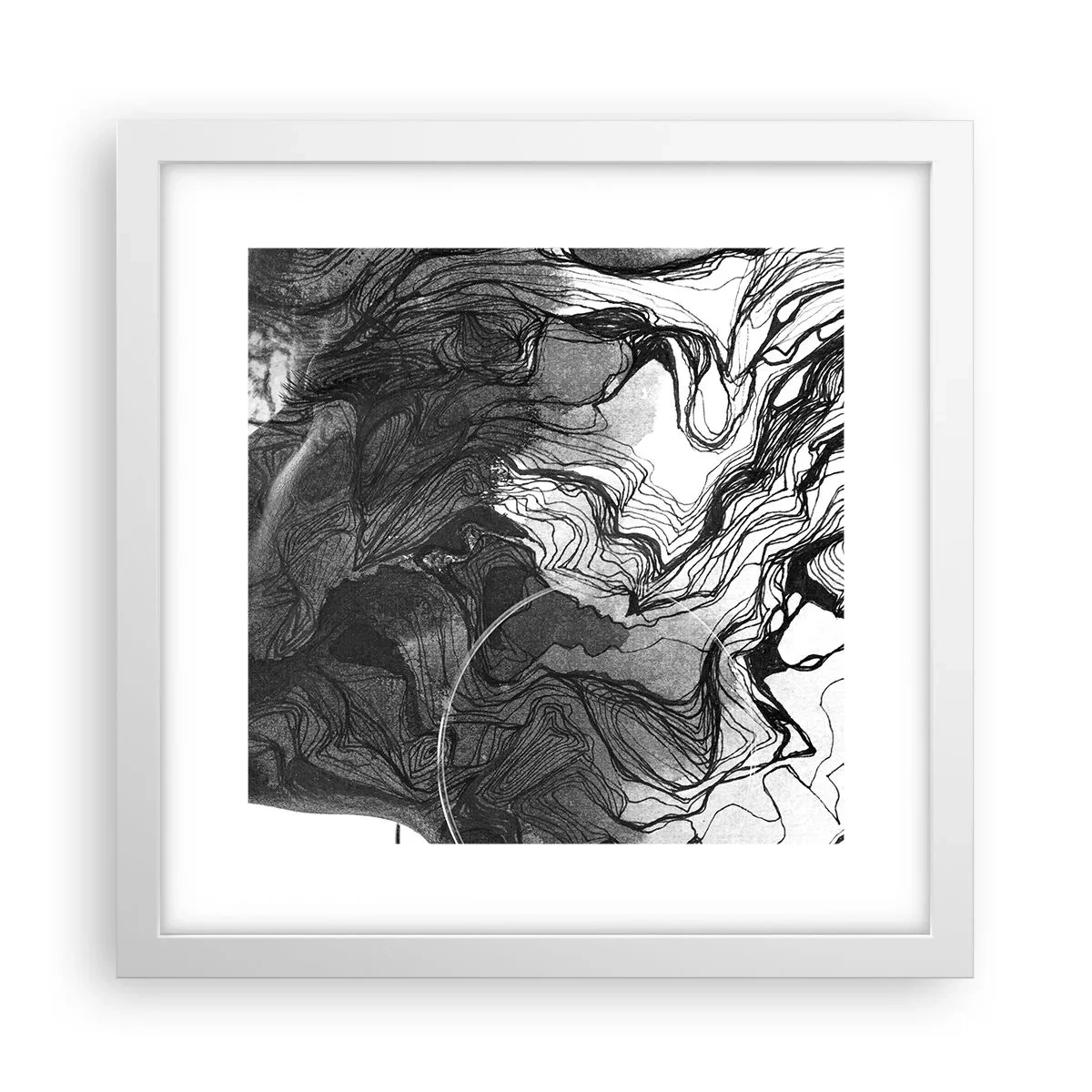 Plakát v bílém rámu - Zapletená ve snech - 30x30 cm