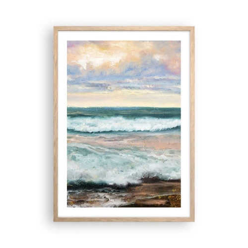 Plakát v rámu světlý dub - Tady uhladíš duši - 50x70 cm