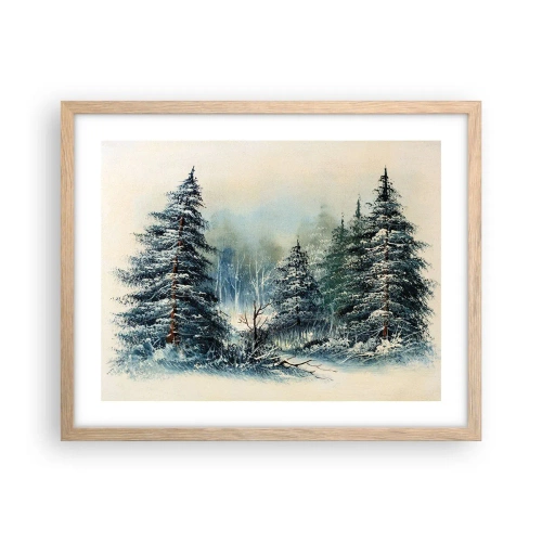 Plakát v rámu světlý dub - Připravení na Vánoce - 50x40 cm
