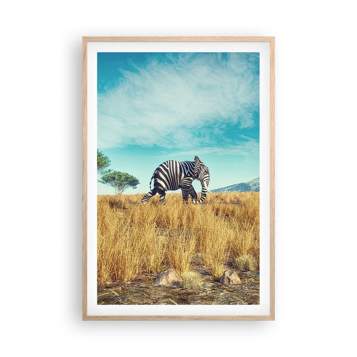 Plakát v rámu světlý dub - Šedá už není v módě - 61x91 cm