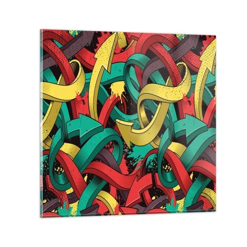 Obraz na skle - Kudy do cíle? - 60x60 cm