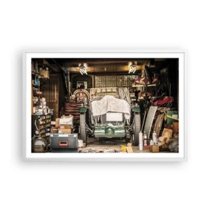 Plakát v bílém rámu - Zpět do minulosti - 91x61 cm