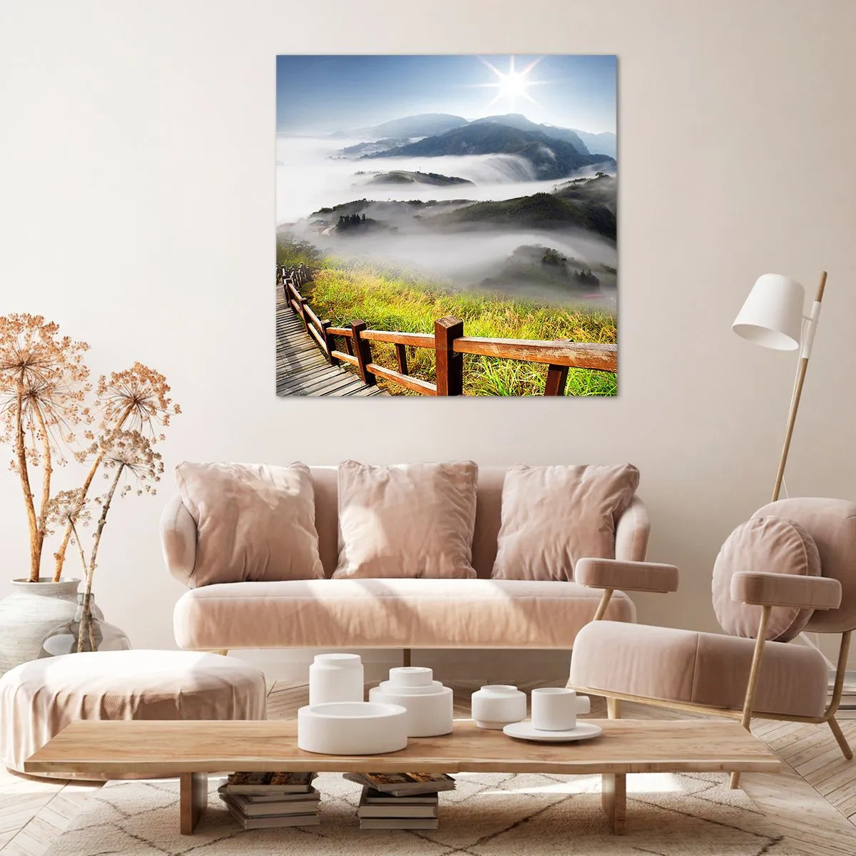 Obraz na plátně - Utkané ze záře a mlhy - 40x40 cm