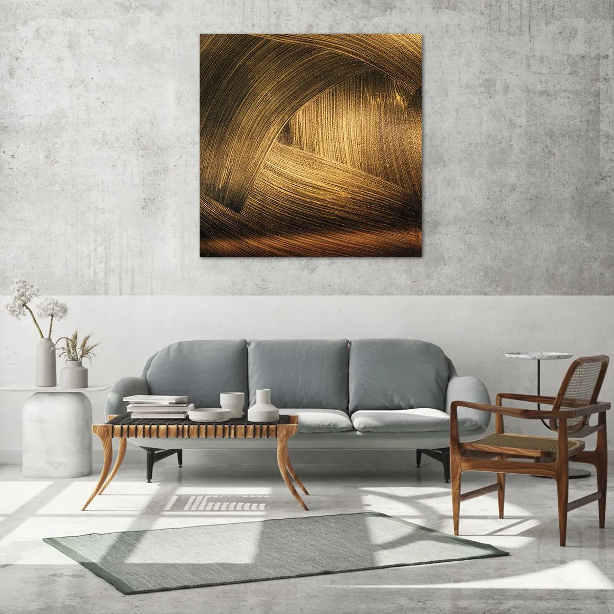 Obraz na skle - Ve zlatém labyrintu - 70x70 cm